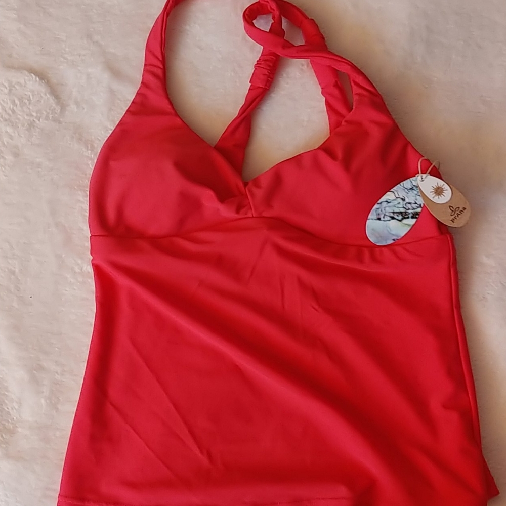 Prana Manori Tankini Swim Top | Coral | Size XS (0-2) | NWT # W1MANO113